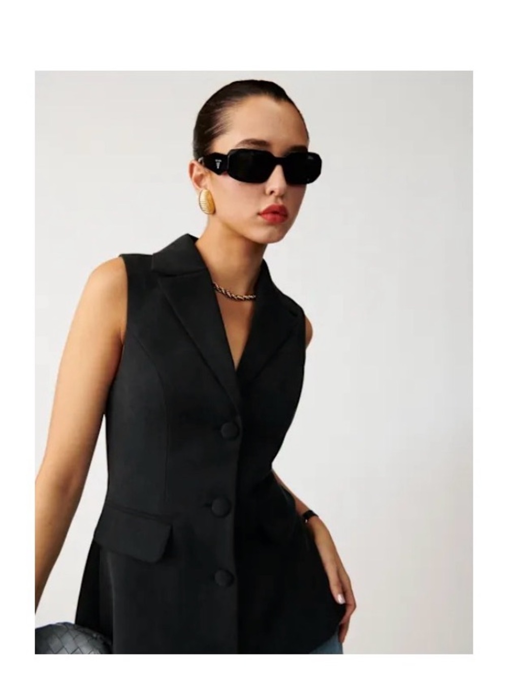 Reformation Black Billie Vest